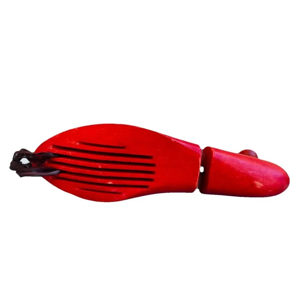 Vintage Florsheim Wood Red Shoe Tree‎ Mold Stretcher Form Insert Primitive Decor